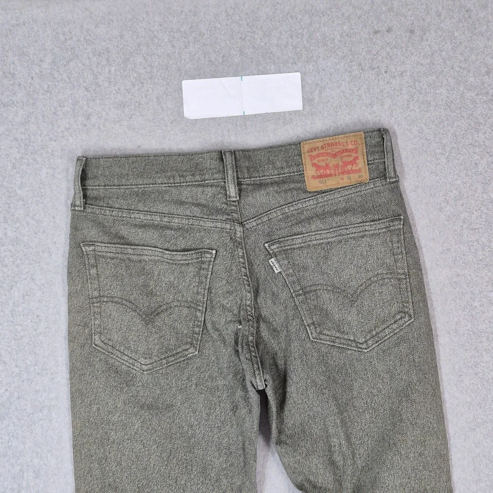 Levi's 511 Men Jeans 31X30 Green Denim 29.5